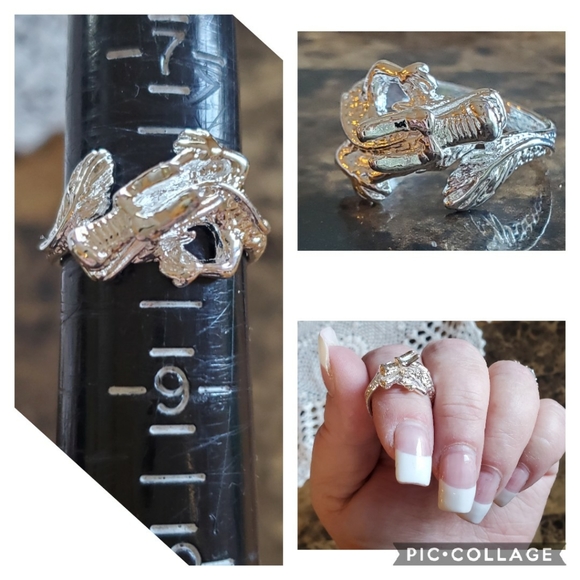 Sterling Silver Dragon Rings Size 8 - Picture 7 of 7